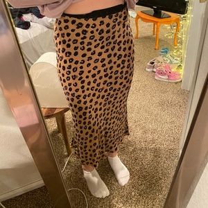 cheetah pencil skirt